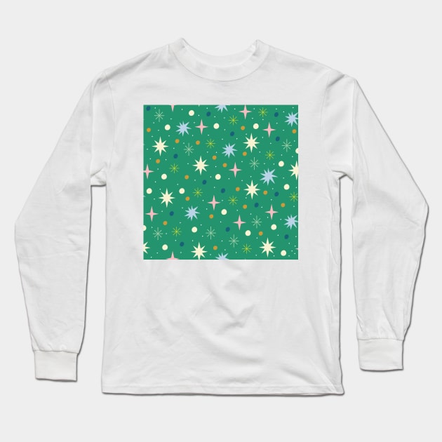 Starry Pattern Long Sleeve T-Shirt by Salty Siren Studios